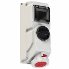 Interlinked Power Sockets Switched Interlocked Sockets with Din Rail IP67 | KES Power & Light