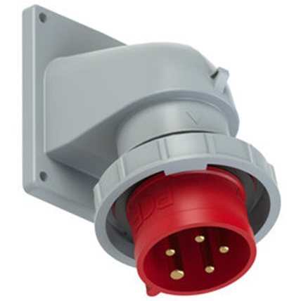 PCE 16A Panel Mount Turbo Terminal Angled Appliance Inlet (380-415 Volt ...