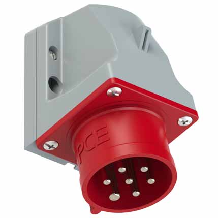 PCE 16A Wall Mount Appliance Inlet (380/415 Volt, 6P+E Pin ...